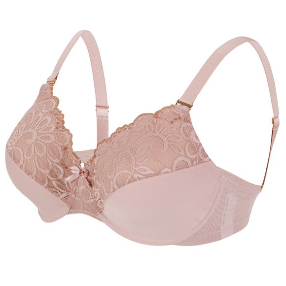 Set of 3! 38B Glamorise ELEGANCE Bra (CONVERTIBLE-STRAPS) Lace NUDE NEW - Picture 1 of 12